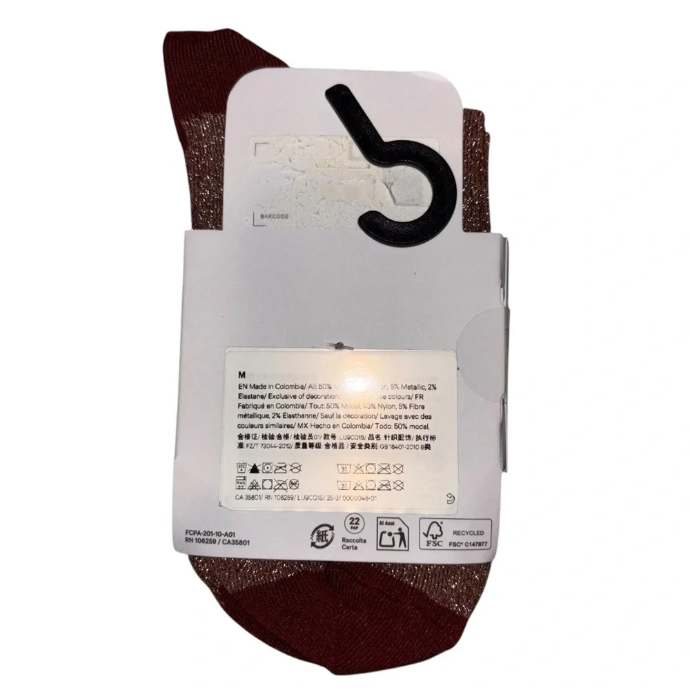 lululemon athletica Glitter Socks - Burgundy - Picture 2 of 2